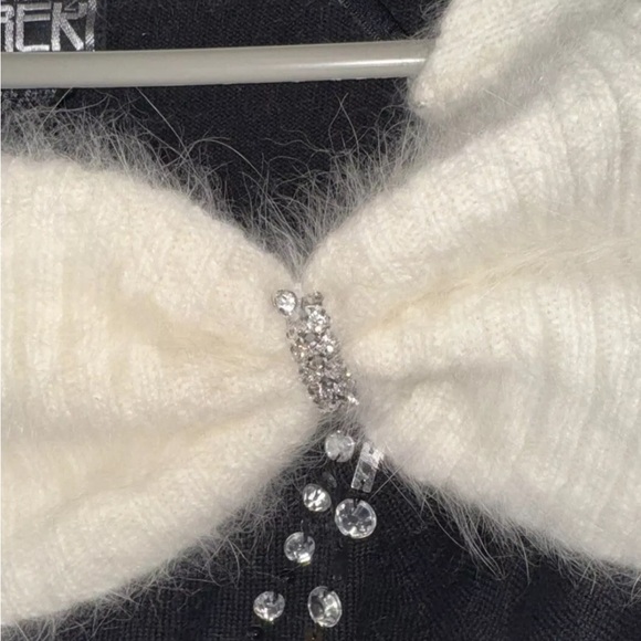 Gorgeous. Angora. Black with Silver Sequins.￼ Sweater - Picture 4 of 6